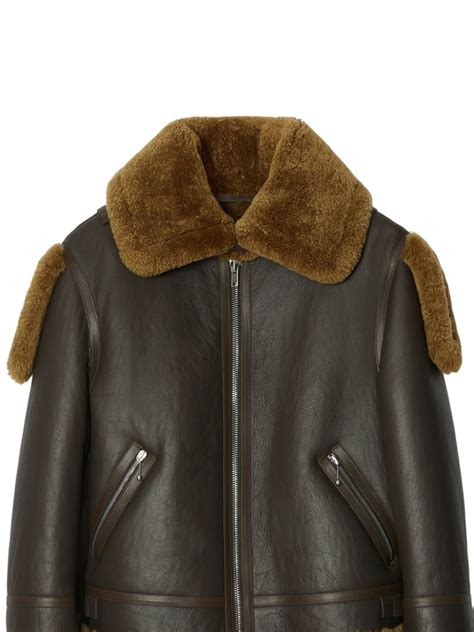 burberry shearling and leather jacket|burberry shearling cropped jacket.